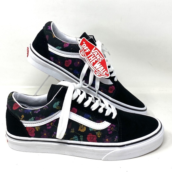 vans pressed floral old skool shoes